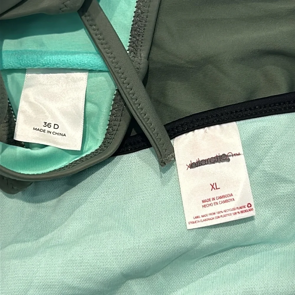 Xhilaration Green bikini swimsuit set size XL 36D new